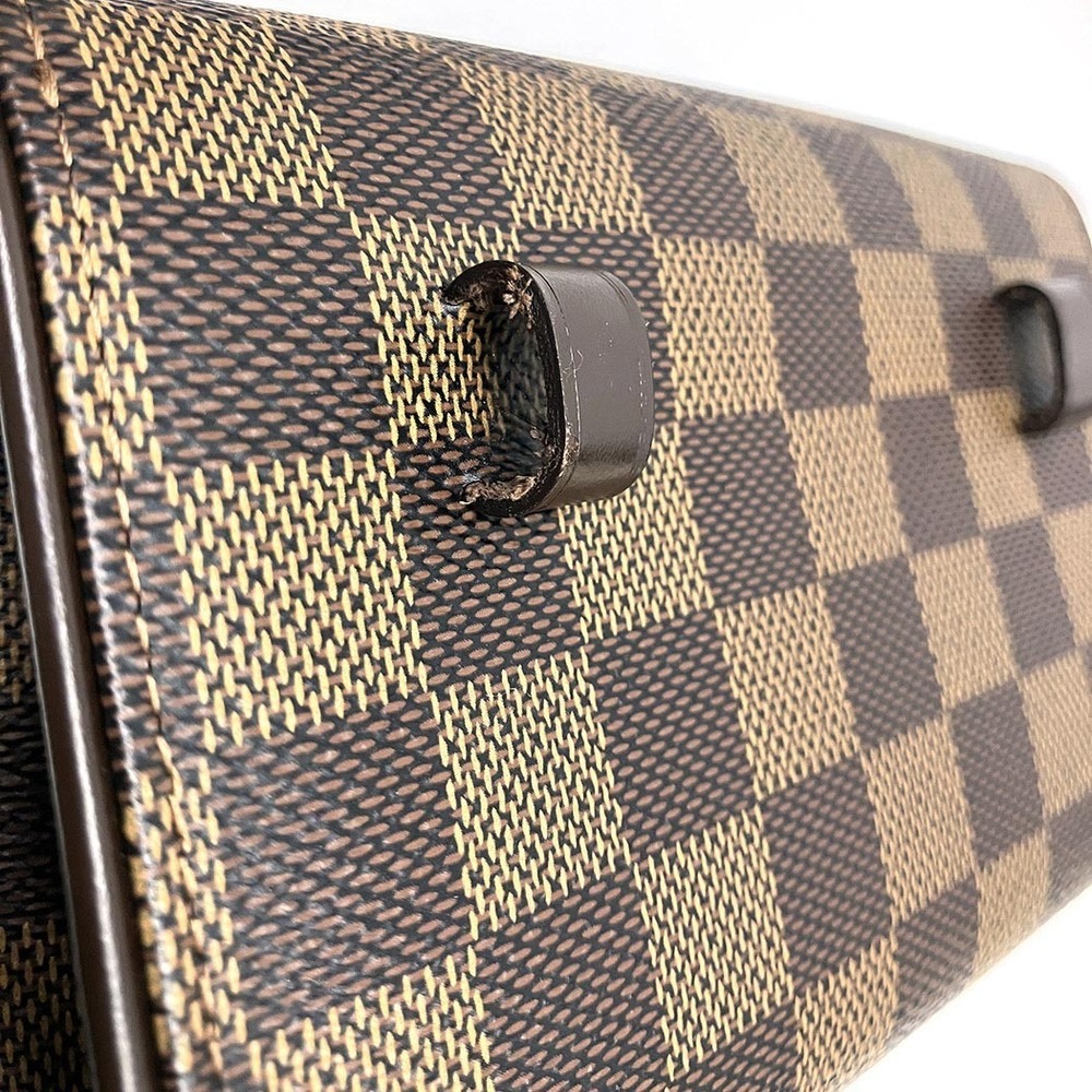 Louis Vuitton Pochette Florentine Damier Canvas Leather Pouch Bag Ebene Brown - Picture 10 of 13